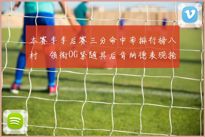 本赛季季后赛三分命中率排行榜八村塁领衔OG紧随其后肯纳德表现抢眼